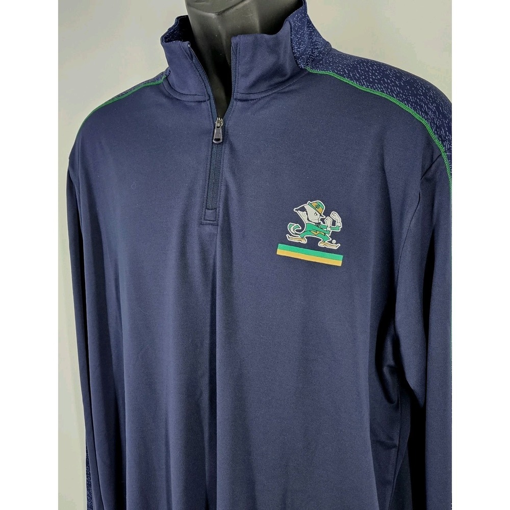Under Armour Notre Dame 1/4 Zip Pullover Mens Size XL Blue Performance Golf